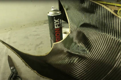 Carbon Fibre Bike Helmet Carbo Fibre Layup by Bruce Creations