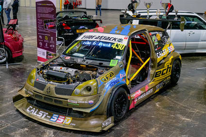 Carbon Kevlar Panelled Time Attack Race Car Angled View