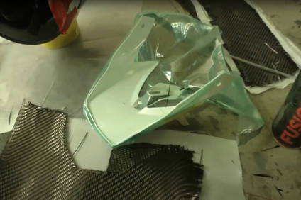 Carbon Fibre Bike Helmet Visor Layup
