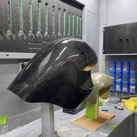 Downhill Skateboarding Carbon Fibre Helmet Demoulded Thumbnail