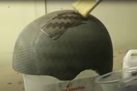 Carbon Fibre Bike Helmet applying XCR Resin by Bruce Creations Thumbnail