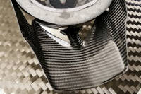 Carbon Fibre Bike Helmet underside of Visor by Bruce Creations Thumbnail