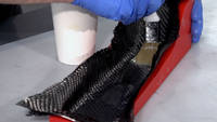 Hand-laminate the carbon fiber part