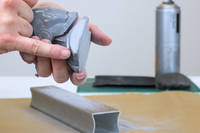 Finishing the cold cast part