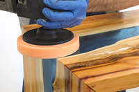 Finishing and polishing the wood and resin