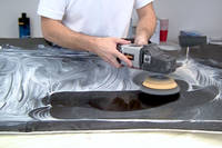 Sanding and polishing the mold