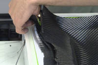 Positioning the vacuum bagging consumables