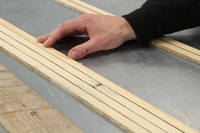 Wood strip core