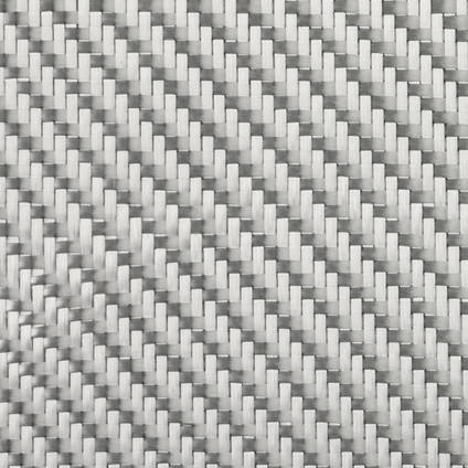 290g 2x2 Twill Alufiber Silver Glass Zoomed