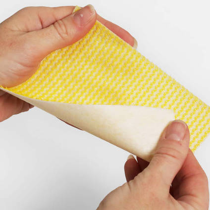 ML3 Multi Layer Infusion Media (Mesh and Peel Ply Combined) in Hand Showing Reverse