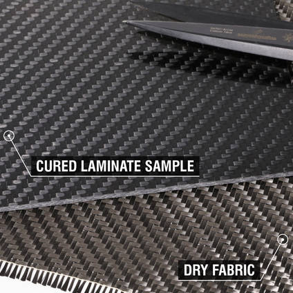 210g 2x2 Twill 3k Carbon Fiber Cloth Cured Laminate Sample