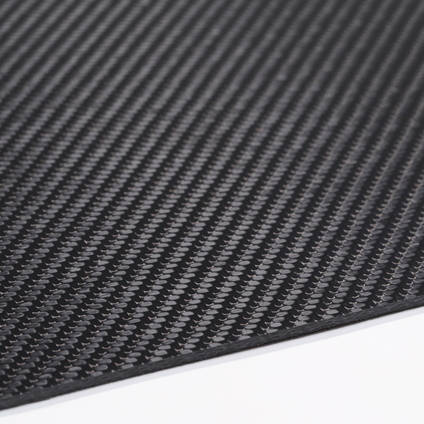 210g 2x2 Twill 3k Carbon Fiber Cloth Cured Laminate Sample