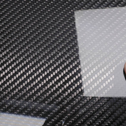 210g 2x2 Twill 3k Carbon Fiber Cloth Cured Laminate Sample