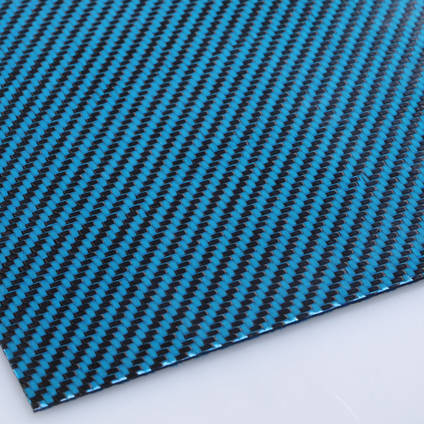 Blue Carbon FIbre Cloth 2/2 Twill Cured Laminate Sample