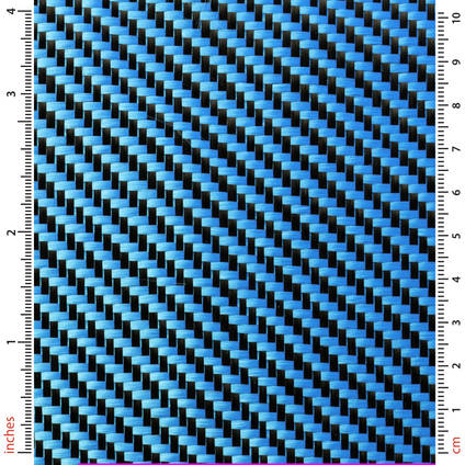 Blue Carbon Fiber Cloth 2x2 Twill