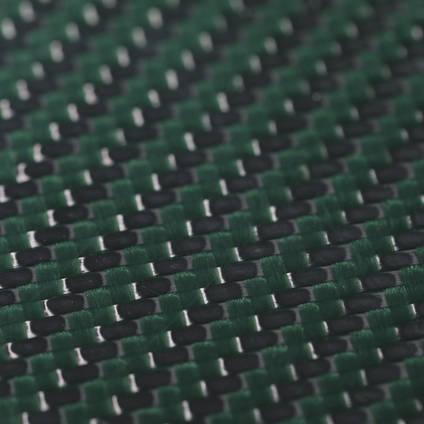 Green Carbon Fiber Cloth 2x2 Twill Cured Laminate Sample