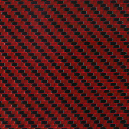 Red Carbon Fiber Cloth 2x2 Twill Cured Laminate Sample