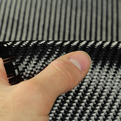 210g 2x2 Twill 3k Carbon Fiber Cloth In Hand Closeup