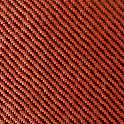 210g Carbon Fiber/Orange Kevlar Hybrid Fabric Wide