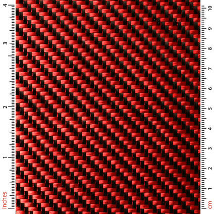 Red Carbon Fiber Cloth 2x2 Twill