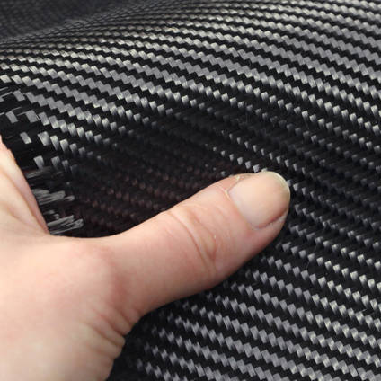 240g 2x2 Twill 3k Carbon Fiber Cloth In Hand Closeup
