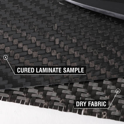 450g 2x2 Twill 12k Carbon Fiber Cloth Cured Laminate Sample