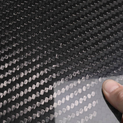 450g 2x2 Twill 12k Carbon Fiber Cloth Cured Laminate Sample