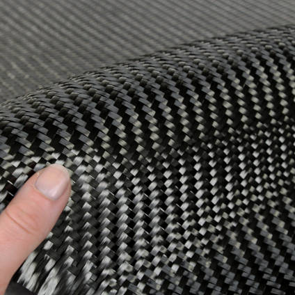 450g 2x2 Twill 12k Carbon Fiber Cloth In Hand Closeup