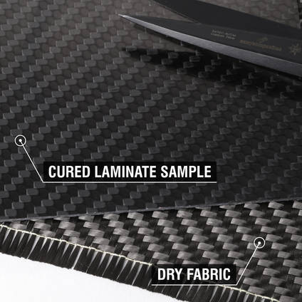 650g 2x2 Twill 12k Carbon Fiber Cloth Cured Laminate Sample