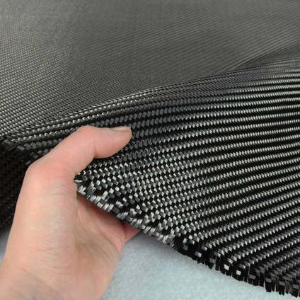 650g 2x2 Twill 12k Carbon Fiber Cloth In Hand