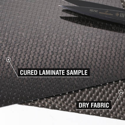 375g 5HS Carbon Fiber Cloth Cured Laminate Sample