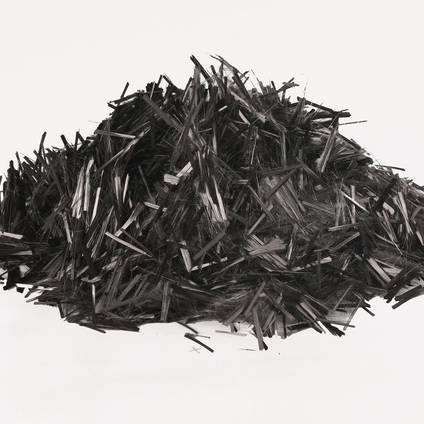 CT12 Virgin Carbon Fiber Chopped Tow - Pile of Dry Material