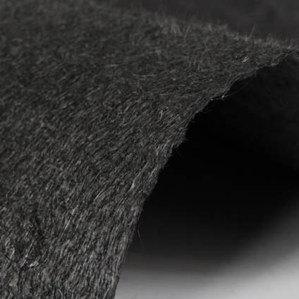 100g Carbon Fiber Non-Woven Mat Closeup Folded