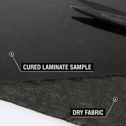 300g Carbon Fiber Non-Woven Mat Cured Laminate Sample