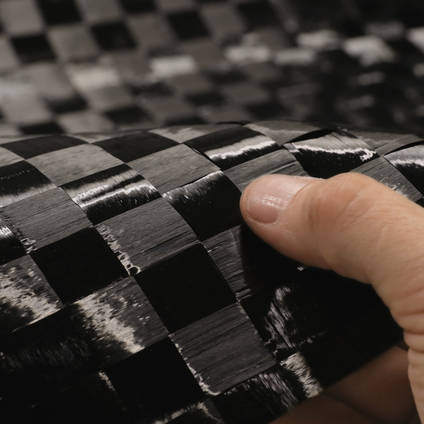 18mm Spread-Tow Plain Weave Carbon Fiber Cloth In Hand