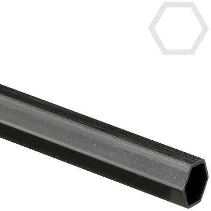 14mm Pultruded Carbon Fiber Hexagon Section