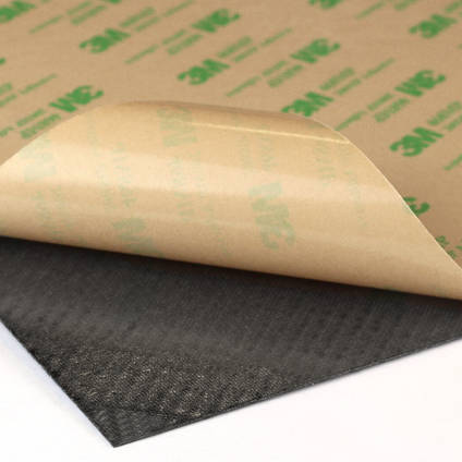 Optional 3M Self Adhesive Backing on Carbon FIbre Veneer