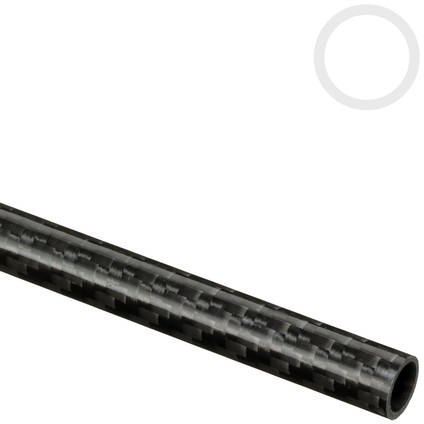 10mm (8mm) Woven Finish Roll Wrapped Carbon Fiber Tube