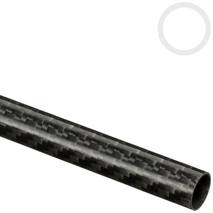 12mm (11mm) Woven Finish Roll Wrapped Carbon Fiber Tube