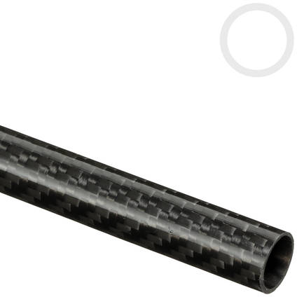 14mm (12mm) Woven Finish Roll Wrapped Carbon Fiber Tube