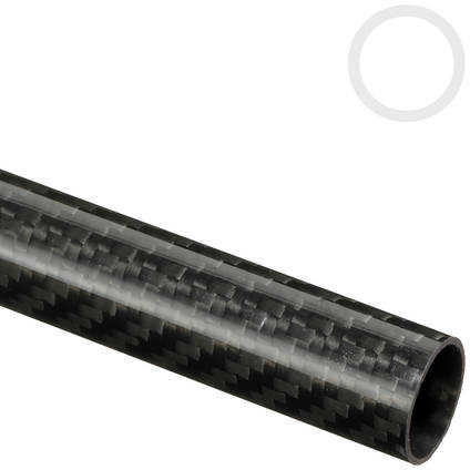 18mm (16mm) Woven Finish Roll Wrapped Carbon Fiber Tube