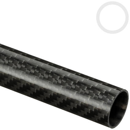 22mm (20mm) Woven Finish Roll Wrapped Carbon Fiber Tube