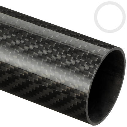 40mm (37mm) Woven Finish Roll Wrapped Carbon Fiber Tube