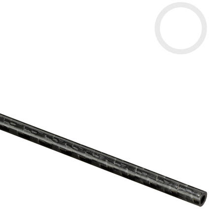 5mm (3mm) Woven Finish Roll Wrapped Carbon Fiber Tube