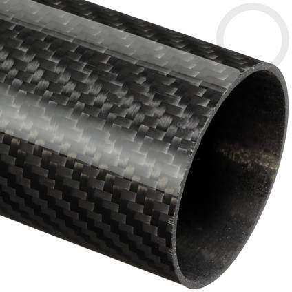 50mm (47mm) Woven Finish Roll Wrapped Carbon Fiber Tube