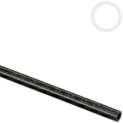6mm (4mm) Woven Finish Roll Wrapped Carbon Fiber Tube