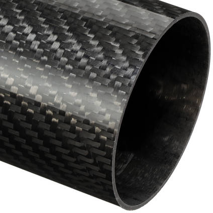 60mm (57mm) Woven Finish Roll Wrapped Carbon Fiber Tube