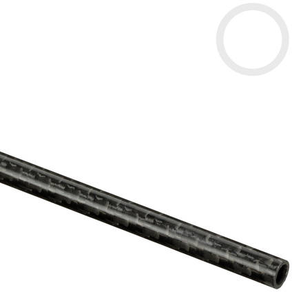 7mm (5mm) Woven Finish Roll Wrapped Carbon Fiber Tube