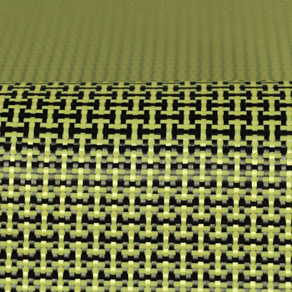 188g Plain Weave 3k Carbon Kevlar Cloth Draped
