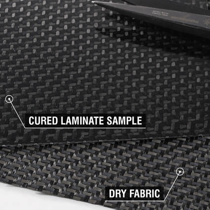 200g 2x2 Twill Carbon Black Twaron Cured Laminate Sample